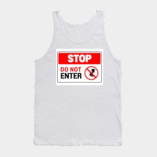 Do Not Enter Sign Zombie Tank Top